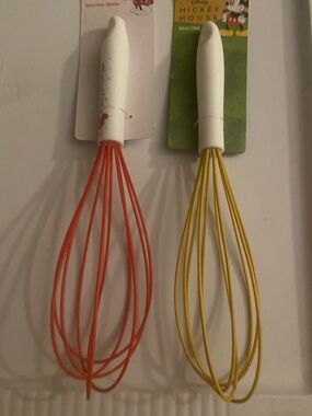 Disney Mickey Mouse Silicone Kitchen Whisk - Red and Yellow